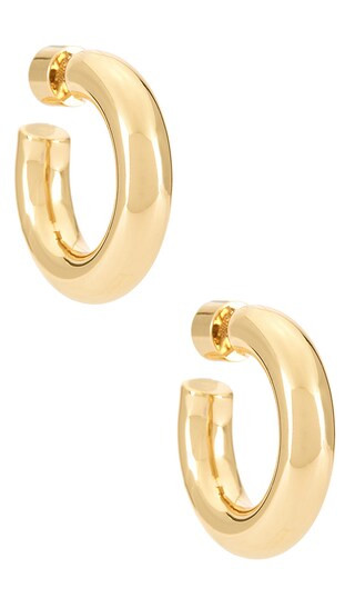 Samira Huggies in Yellow Gold | Revolve Clothing (Global)