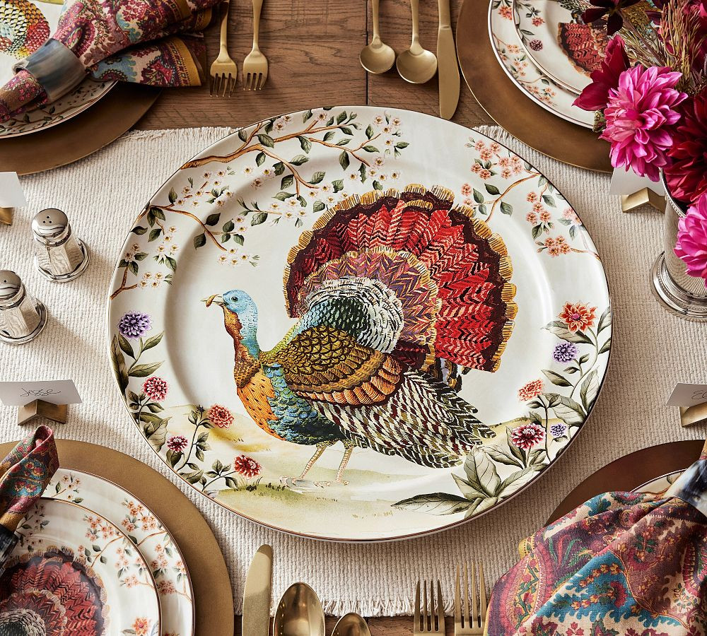 Botanical Harvest Turkey Serving Platter | Pottery Barn (US)