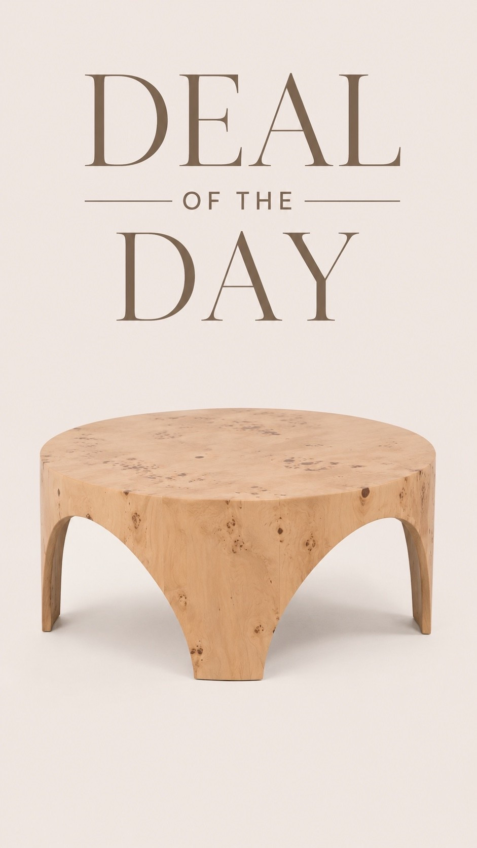 Designer-Inspired Burlwood Coffee Table

This burlwood coffee table is such a statement piece. The curved arch base and warm wood grain give it the look of custom designer furniture while still feeling timeless and versatile. It’s perfect for modern organic, contemporary, and RH-inspired living rooms, adding warmth, texture, and sculptural interest to your space. If you’ve been looking for a unique coffee table that instantly elevates a room, this is one of my favorite finds.

#LTKHome #LTKSaleAlert