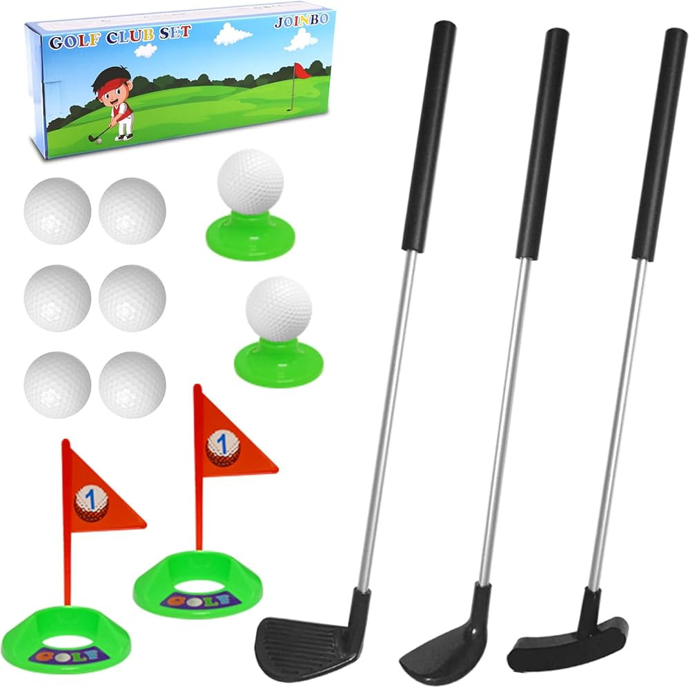 Toddler Golf Clubs Set for Right Hand,Plastic Kids Golf Clubs for Indoor and Outdoor Sport Toys,C... | Amazon (US)