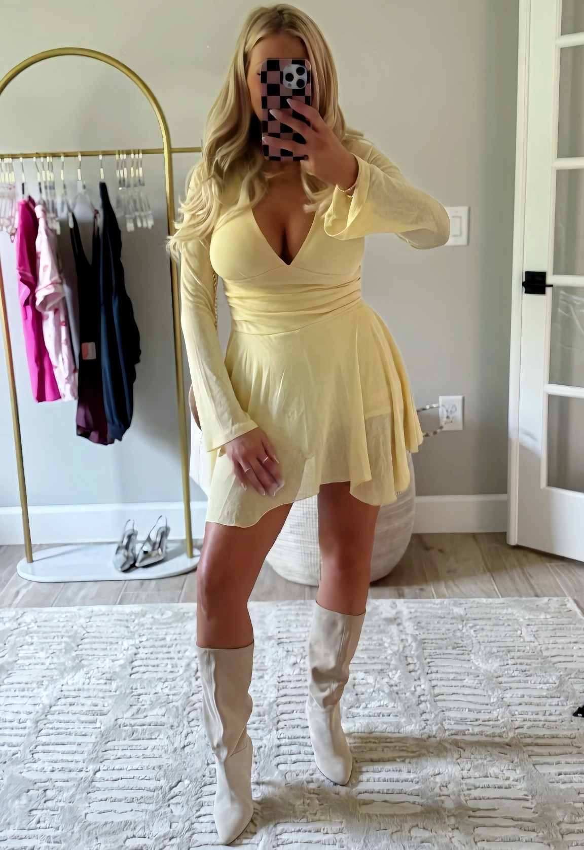 Absolutely obsessed with this cutie little target romper! She’s giving spring country concert vibes and the yellow is sooo gorg! I did a small! The girls fit! So comfy too! 