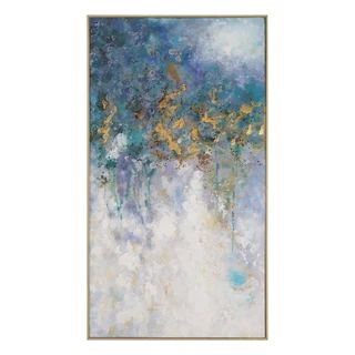Uttermost Floating Abstract Art - Blue - Overstock - 21933596 | Bed Bath & Beyond