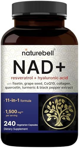 NatureBell NAD+ 11-in-1 Complex 1,500 mg** Per Serving, 240 Veggie Capsules | NMN Supplement Alte... | Amazon (US)