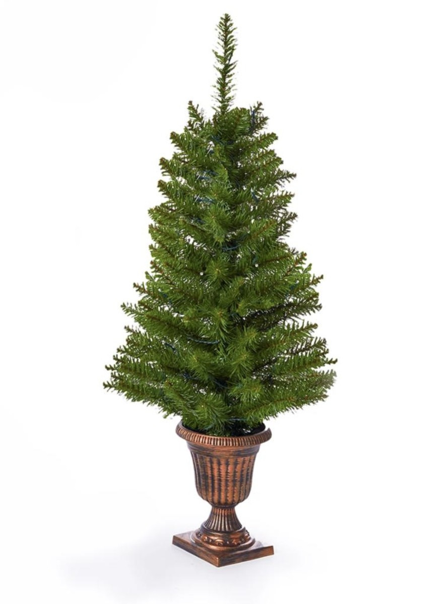 3' Tribeca Spruce Green Tabletop Tree with 70 Warm White LED (Battery Operated) | King of Christmas