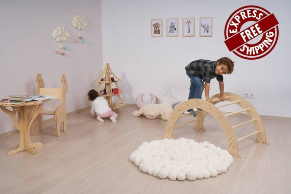 Pikler Climbing Arch with Ramp, Free Express Shipping, Pickler Rocker , Montessori Toy, Waldorf T... | Etsy (US)