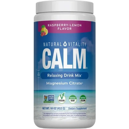 Calm Magnesium Powder | Raspberry Lemon Flavor | 16 oz | by Natural Vitality | Walmart (US)