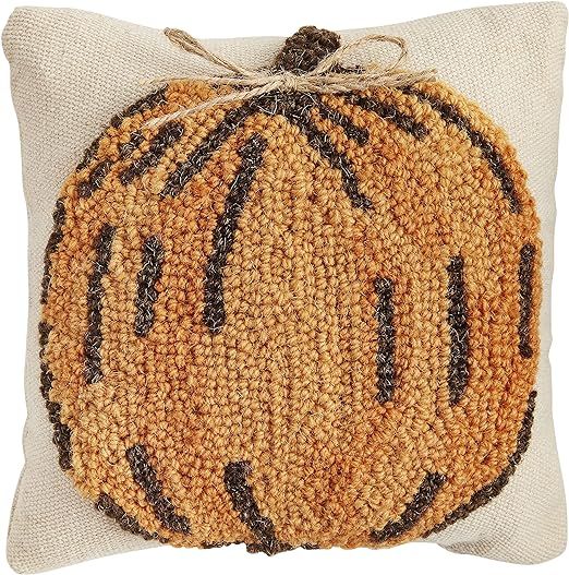 Mud Pie, Pumpkin, Mu dPie Fall Mini Hooked Pillow, 8" x 8", 1 Count (Pack of 1) | Amazon (US)