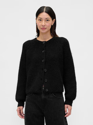 Fuzzy Shaker Stitch Cardigan | Gap (US)