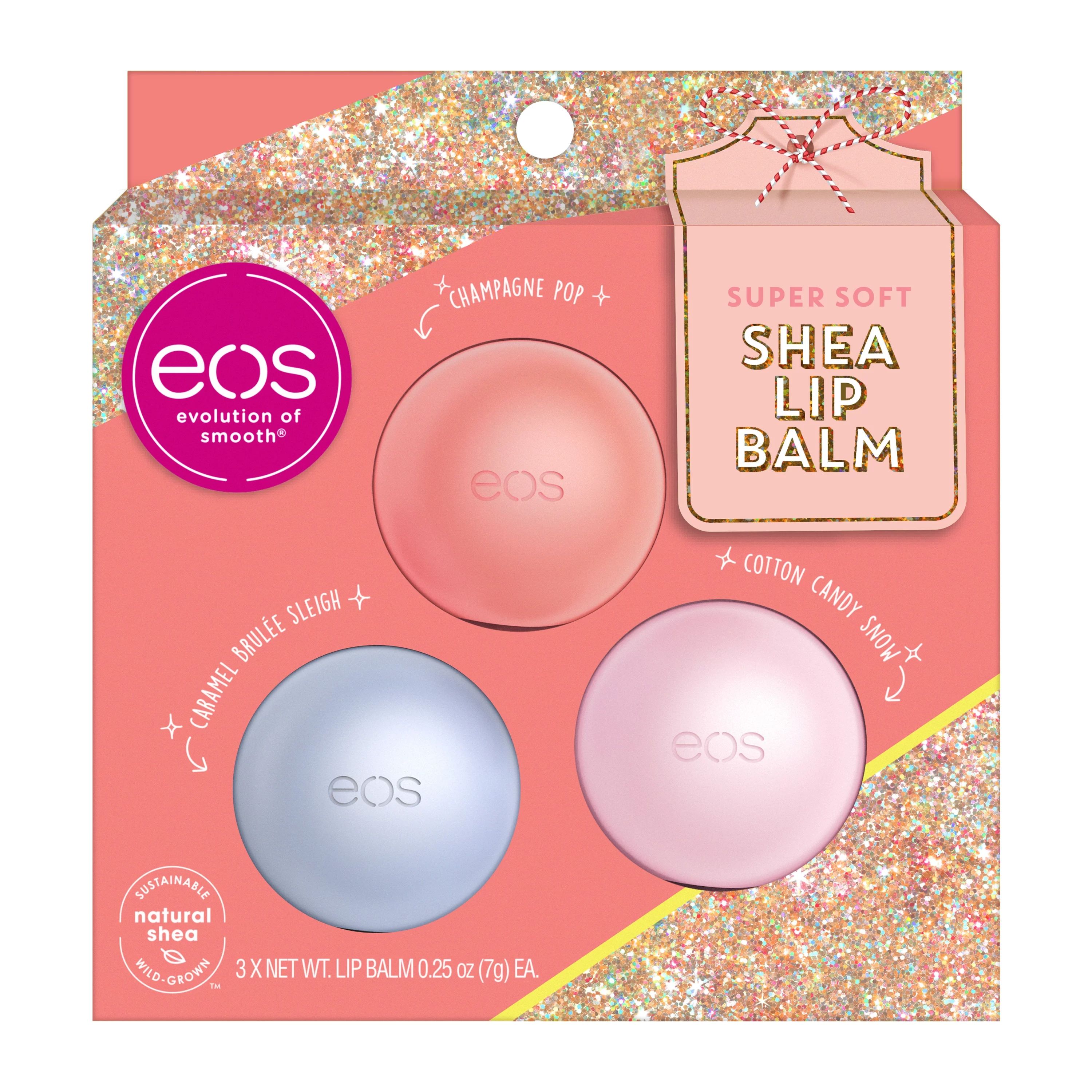 ($7.99 Value) eos Holiday Lip Balm Sphere , Cotton Candy Snow, Caramel Brulée Sleigh and Champag... | Walmart (US)