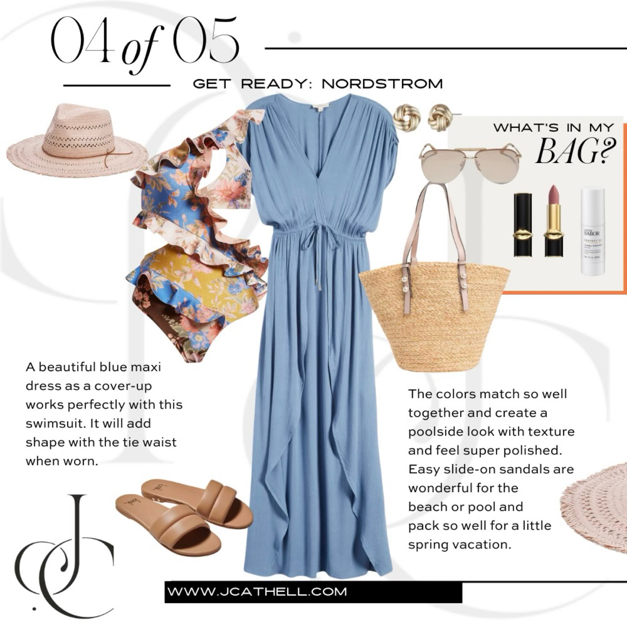 A beautiful polished and classic look with this blue coverup and bathing suit combo. The coverup cinches at the waist so it still maintains a great shape when lounging by the pool. 

@Nordstrom #NordstromPartner #Nordstrom

Nordstrom, bathing suit, sandals, casual 

#LTKswim #LTKover40 #LTKstyletip