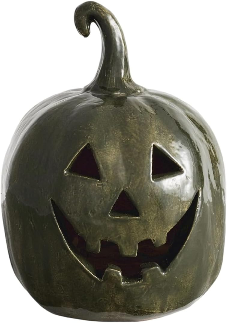 Hallowmas Handcrafted Terracotta Jack-O'-Lantern,Cute Spooky Decoration | Amazon (US)