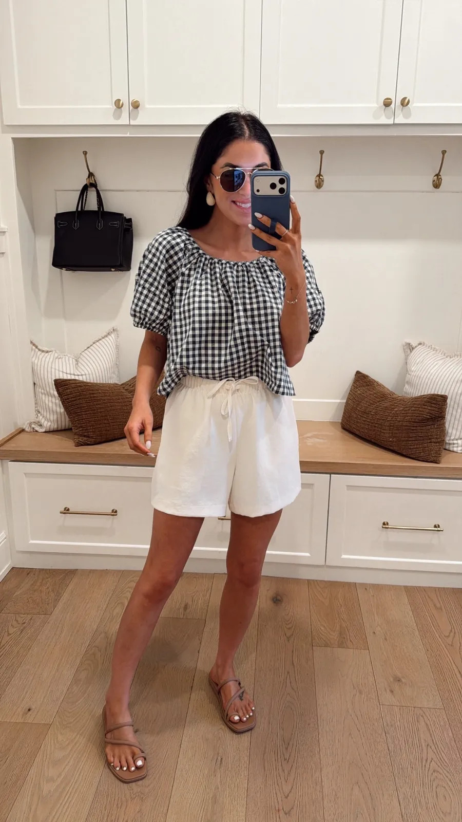 Love this gingham blouse from Marine Layer!

summer outfits, casual outfits, gingham, katy roach, livingmybeststyle 

 #LTKootd #LTKSeasonal