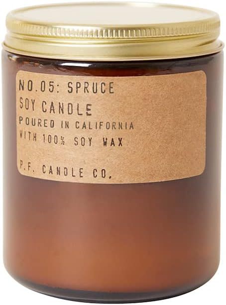 P.F. Candle Co. Spruce Classic Standard Scented Soy Wax Candle (7.2 oz) 40-50 Hour Burn Time, Cot... | Amazon (US)