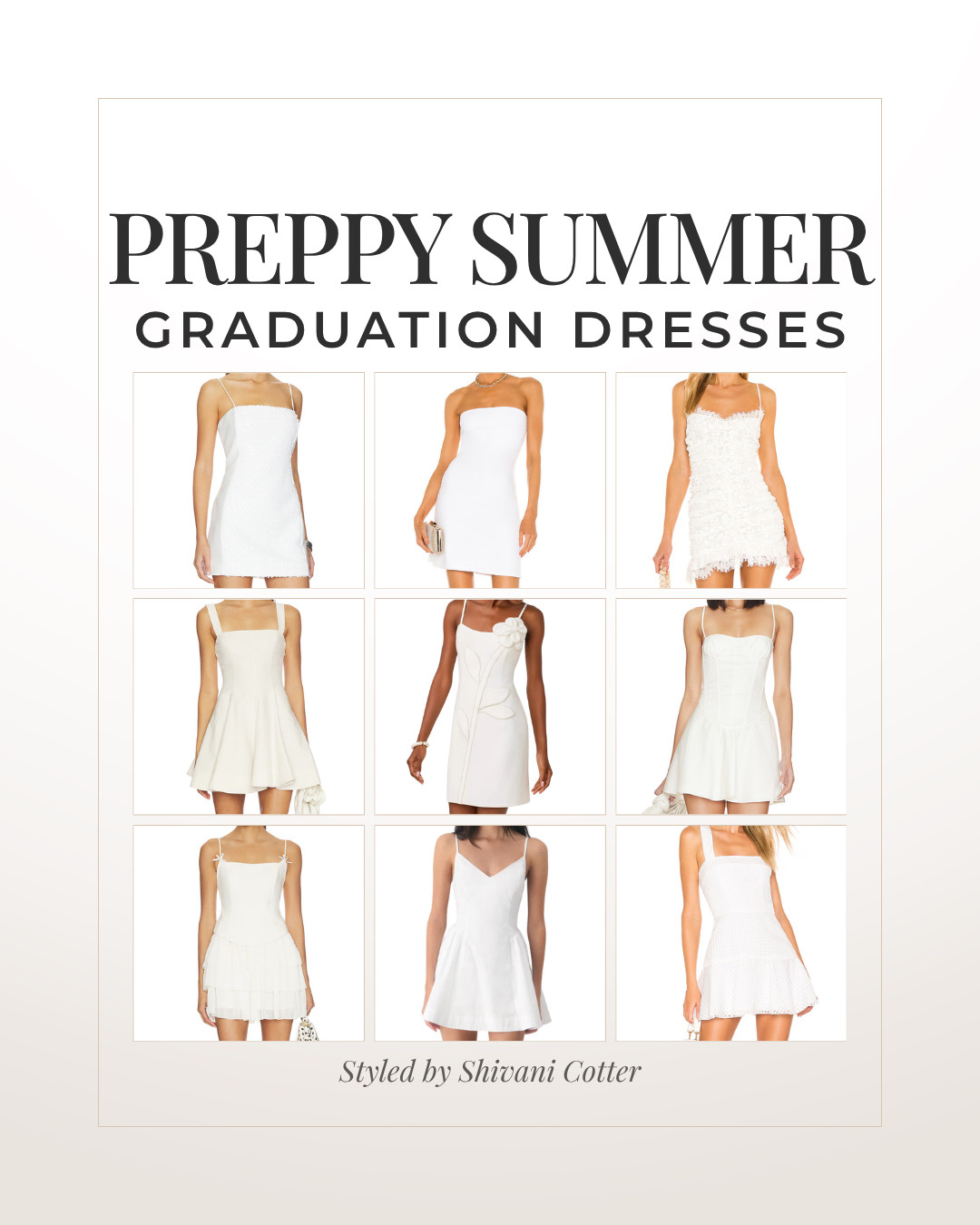 Graduation is around the corner, and white dresses sell out fast! We put together our favorite white graduation dresses for you, to save you time and money! #summerdress #whitedress #graduationdress 

 #LTKgrwm #LTKootd