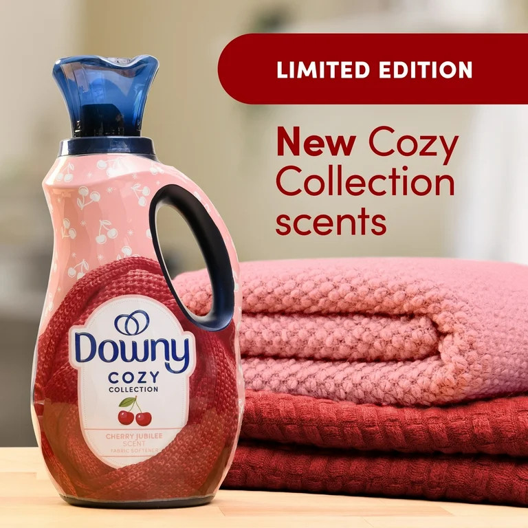 Downy Cozy Collection Liquid Fabric Softener, Cherry Jubilee Scent, 38 fl oz, 57 Loads | Walmart (US)