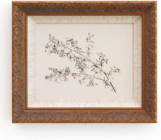 SoochART Gold Wood Framed Canvas Wall Art Vintage Decor,Neutral Minimalist Painting Prints,8"x10"... | Amazon (US)