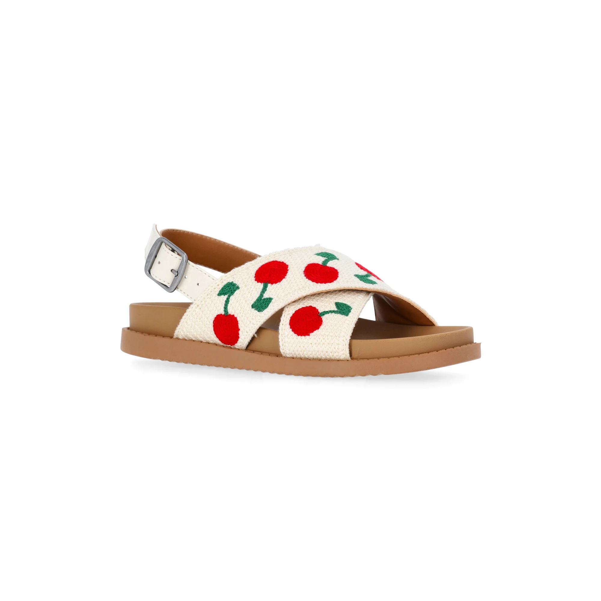 Wonder Nation Little and Big Girls Crossover Sandals | Walmart (US)