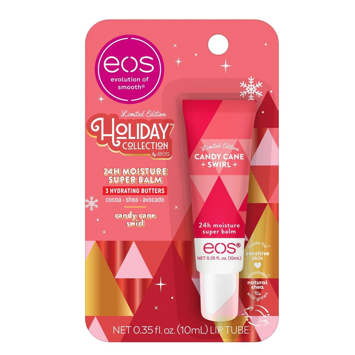 eos Holiday Super Balm Tube - Candy Cane Swirl - 0.35 fl oz | Target