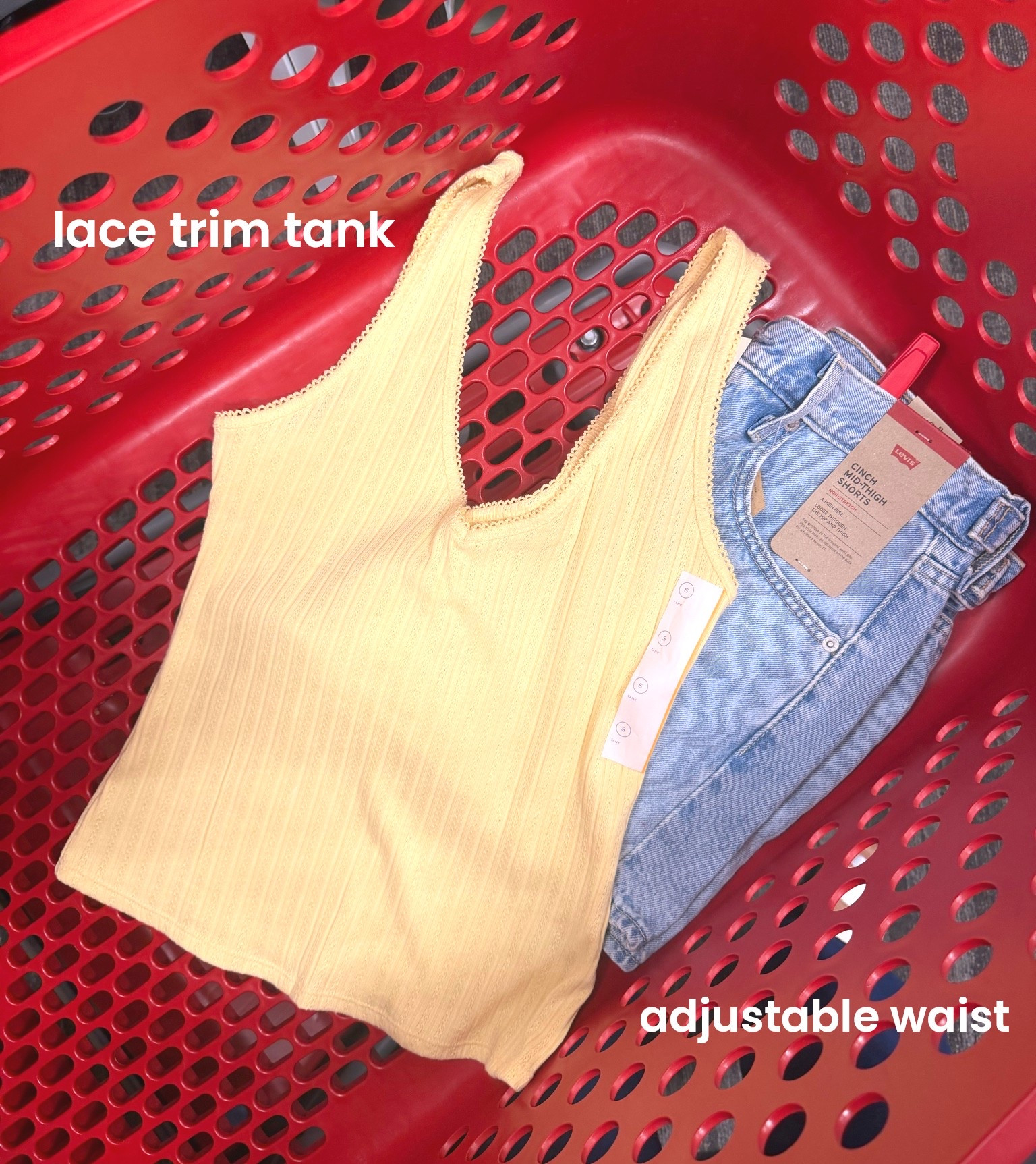 Universal Thread Target Lace Trim Tank & Levi Clinch Mid Waist Adjustable Denim Shorts 

https://liketk.it/6e4Le

#universalthread #levishorts #summeroutfitidea #summertanks #targetstyle

#LTKootd #LTKgrwm #LTKTravel