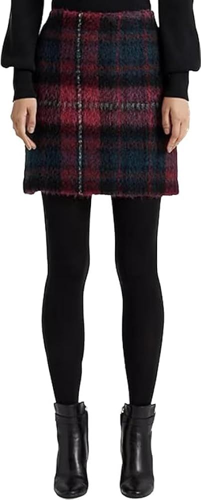 Lauren Ralph Lauren Women's Plaid Mohair Pencil Mini Skirt Multi 18 | Amazon (US)