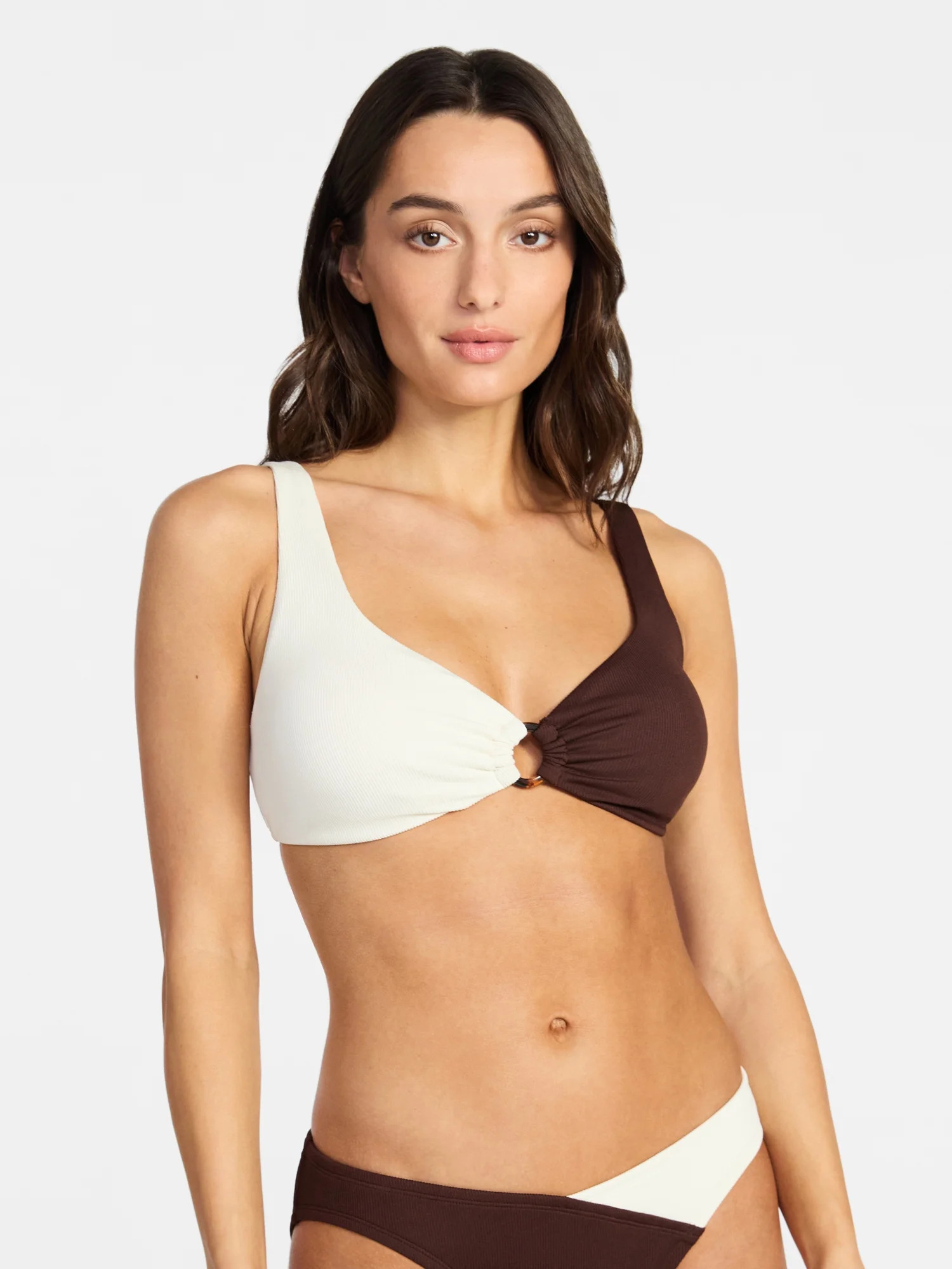 Time and Tru Women's Collections Ring Front Bikini Top, Sizes XS-XL | Walmart (US)