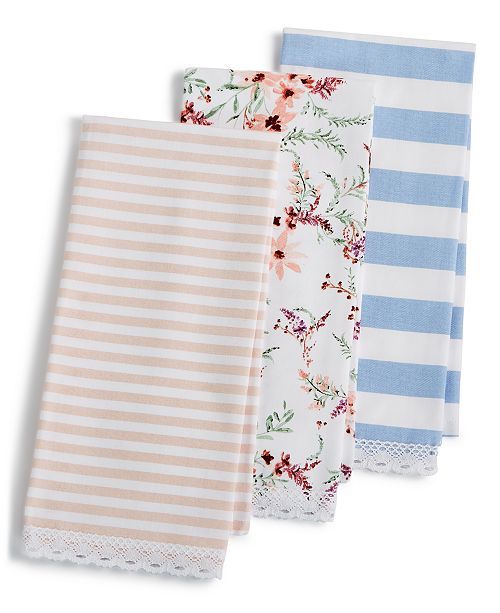 Pastel Kitchen Towels, Set of 3, Created for Macy's | Macys (US)