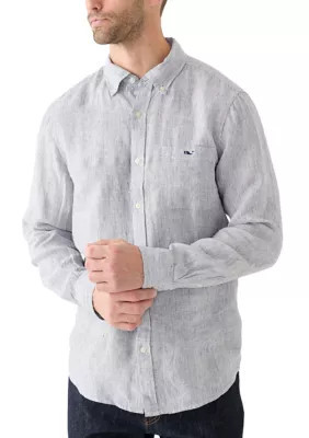 Vineyard Vines Men's Stripe Linen Shirt, 2XL | Belk