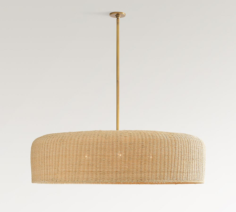 Bermuda Rattan Round Pendant (24"-36") | Pottery Barn (US)