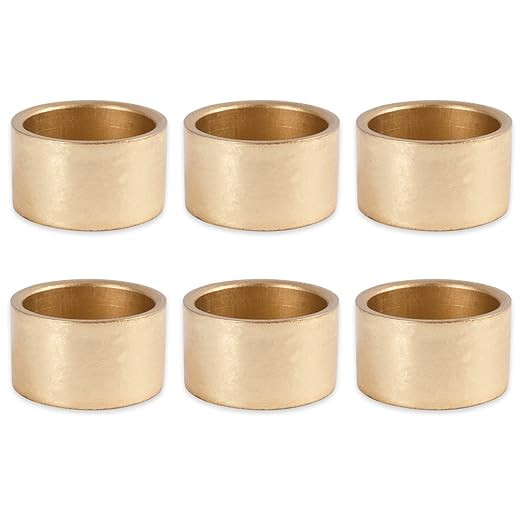 DII Basic Napkin Ring Collection Decorative, Gold, One Size, 6 Count | Amazon (US)