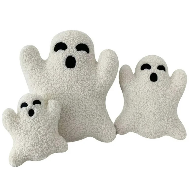 Ghost Pillow Halloween,Cute Ghost Shaped Plush Pillow,Soft Fluffy Plush Ghost Throw Pillow Hallow... | Walmart (US)
