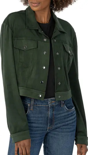 Lorelei Crop Faux Suede Jacket | Nordstrom