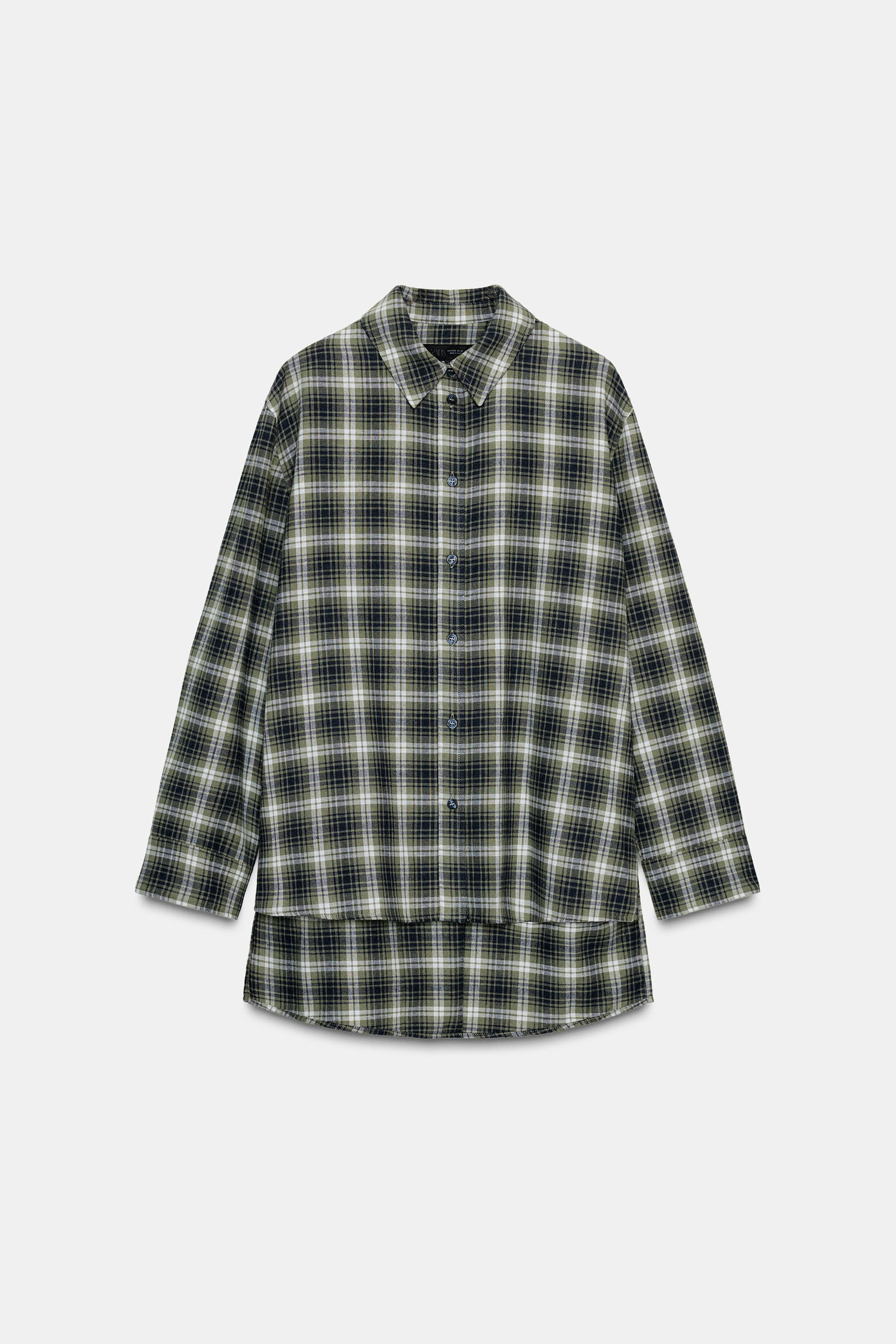 OVERSIZE CHECK SHIRT ZW COLLECTION | Zara UK