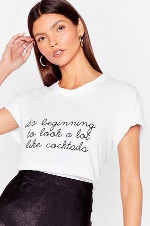 Alcohol You Later Christmas Oversized Graphic Tee | NastyGal (US & CA)