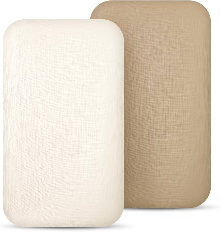 lulumoon Muslin Bassinet Sheets for Baby: Soft Bedside Sleeper Bassinet Fitted Sheets for Boys an... | Amazon (US)