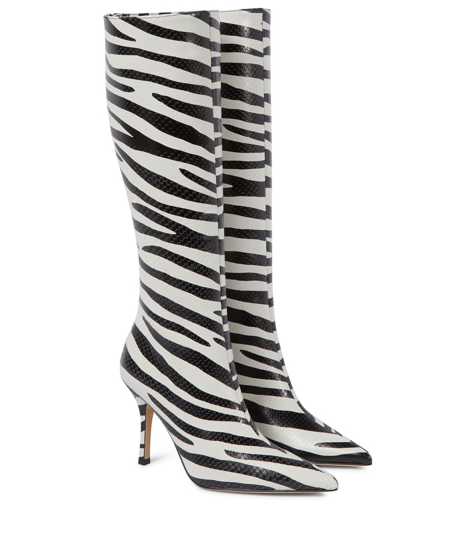 Mama zebra-print leather knee-high boots | Mytheresa (US/CA)