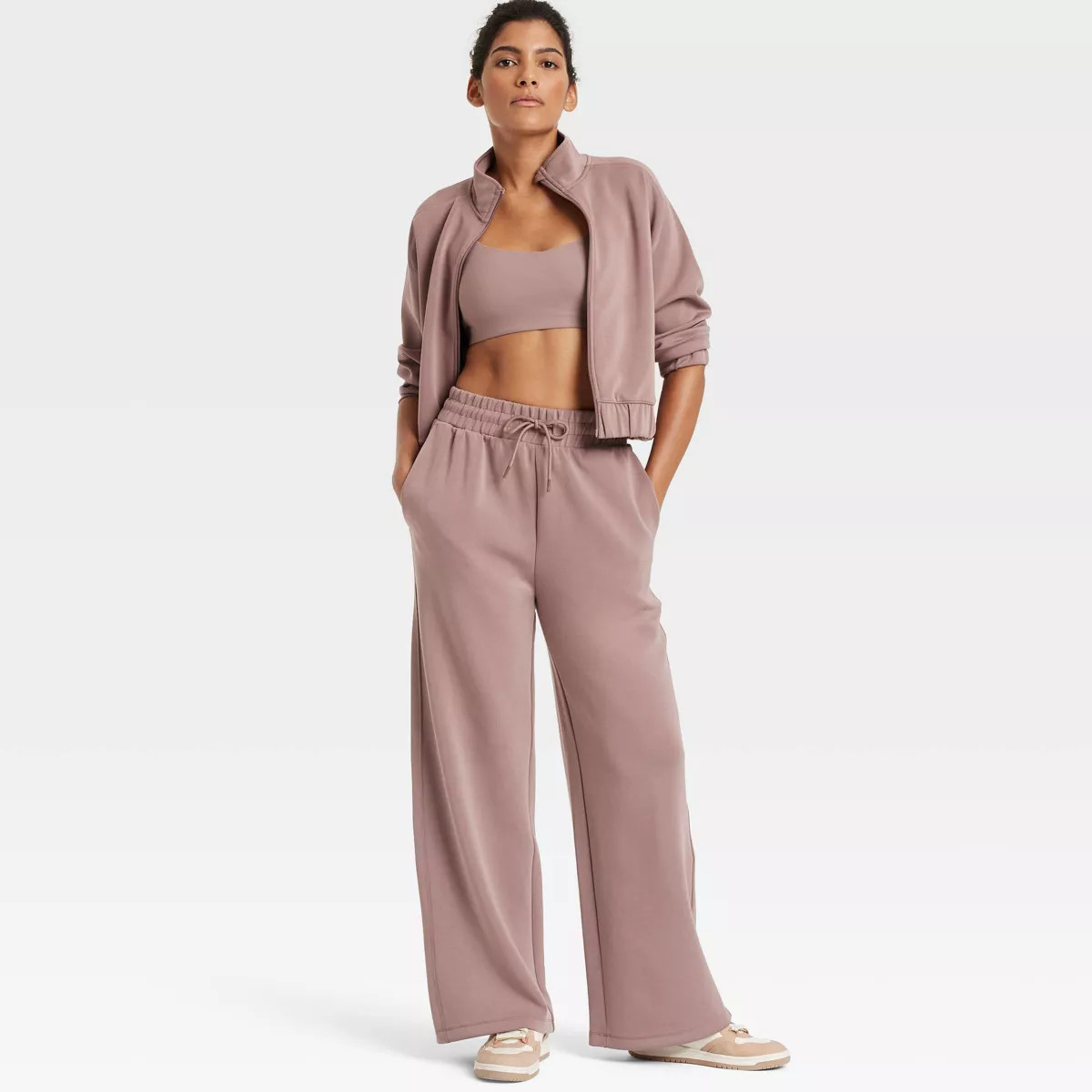 Women's Airy Sleek High-Rise Wide Leg Sweatpants - All In Motion™ | Target