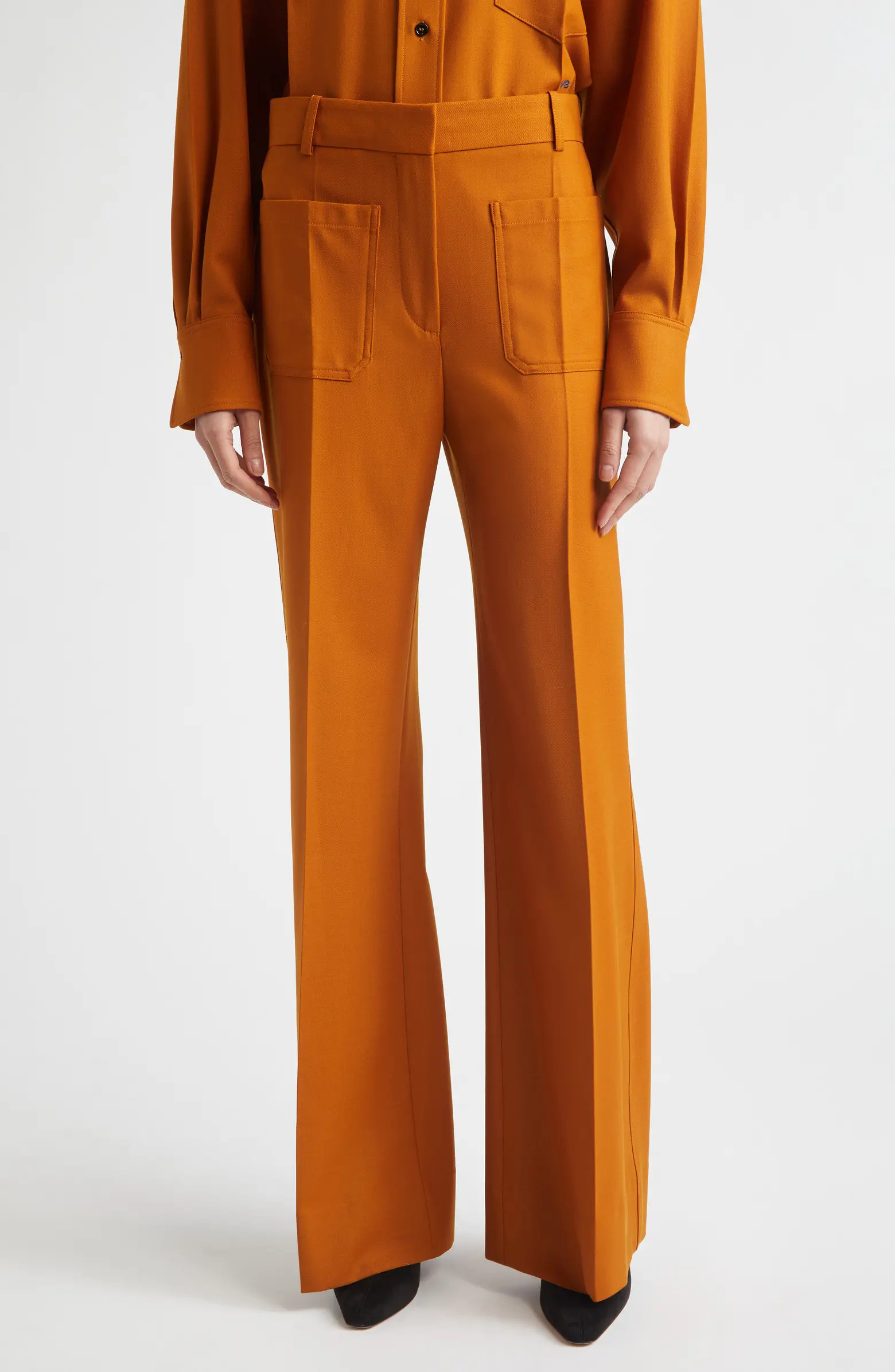 Alina High Waist Stretch Flare Leg Pants | Nordstrom