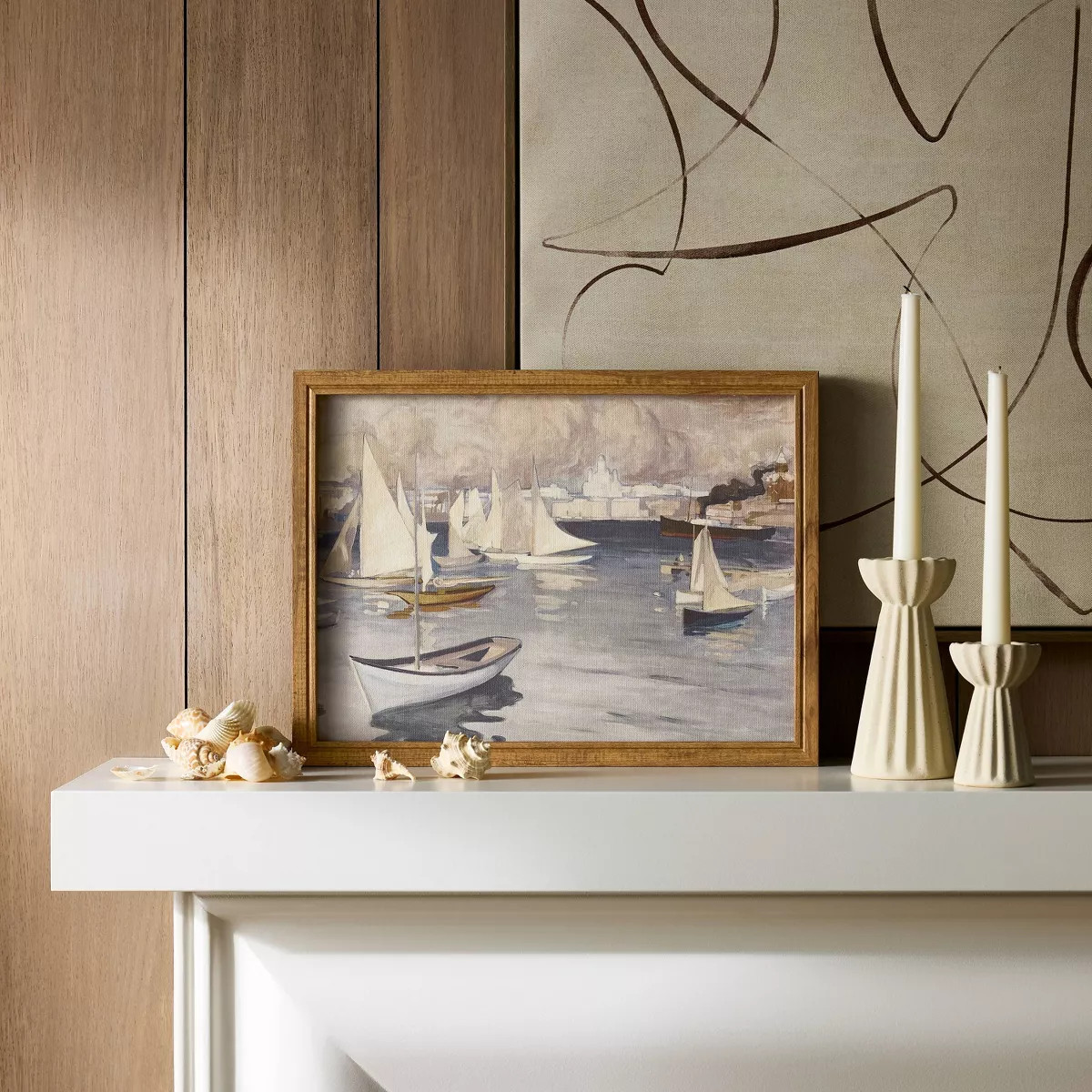 16"x12" Boats Framed Art - Threshold™ designed with Studio McGee | Target