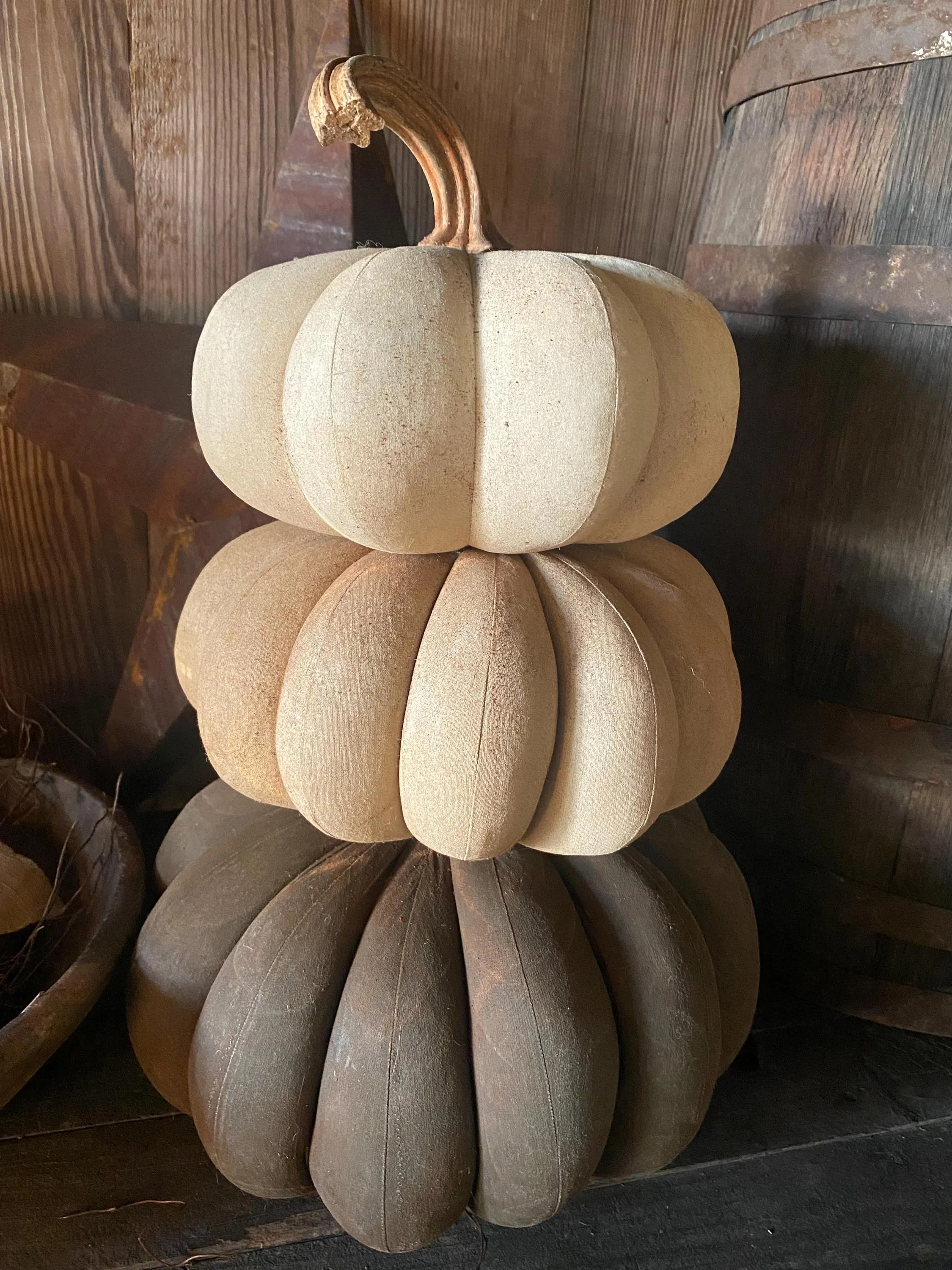 Stacked Pumpkin Trio Large Display Handmade Pumpkins Primitive | Etsy (Global)