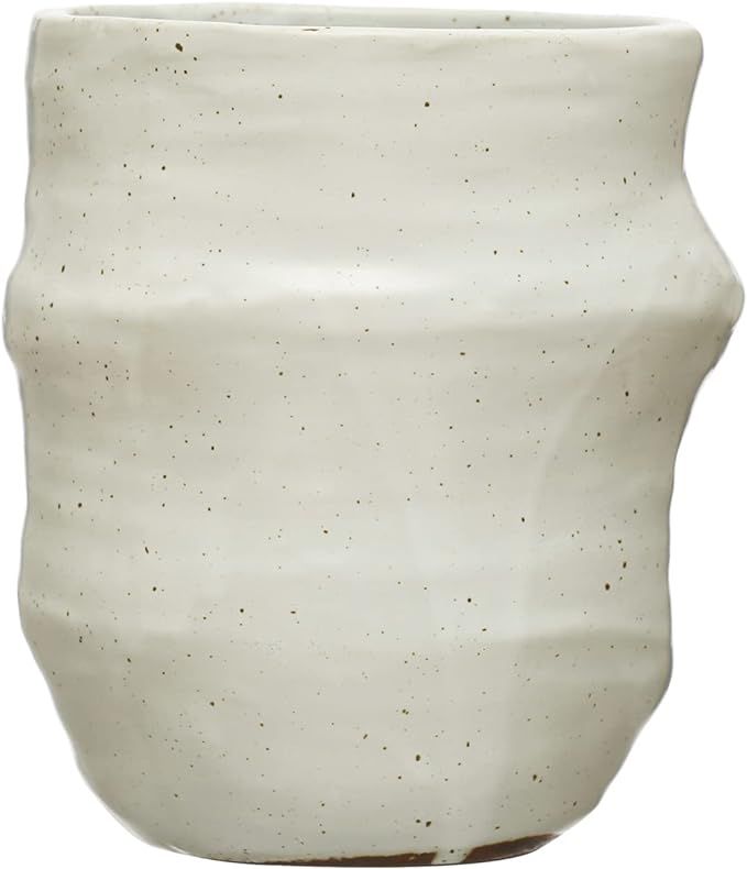 Creative Co-Op Stoneware, White Speckled Finish Crock | Amazon (US)
