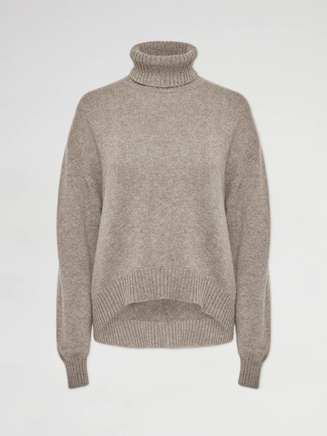 Oversize Cashmere Roll Collar - Moose | Carbon38