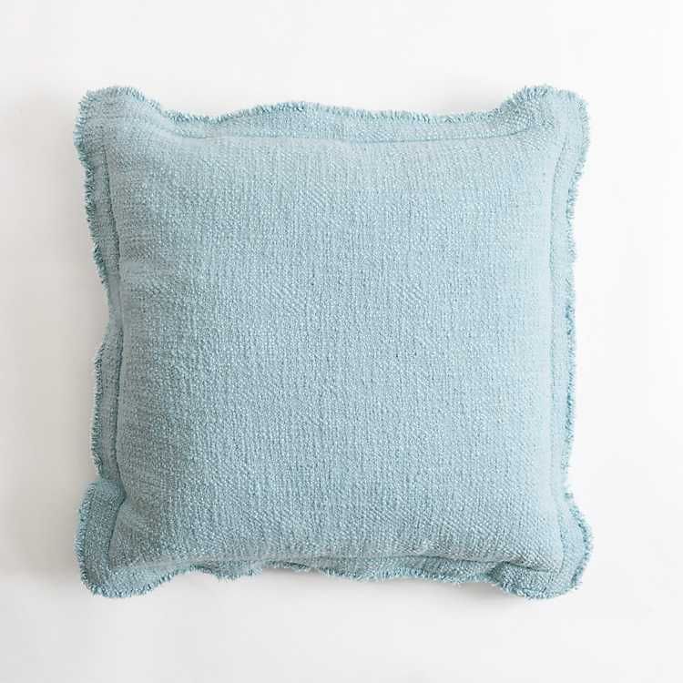 New! Light Blue Coco Flange Pillow | Kirkland's Home