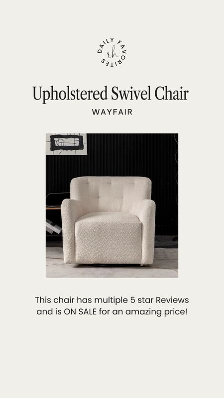 Wayfair Sale! Grab this upholstered chenille swivel armchair for a great price! lounge chair, bedroom chair, living room chair, accent chair 

#LTKsalealert #LTKstyletip #LTKhome