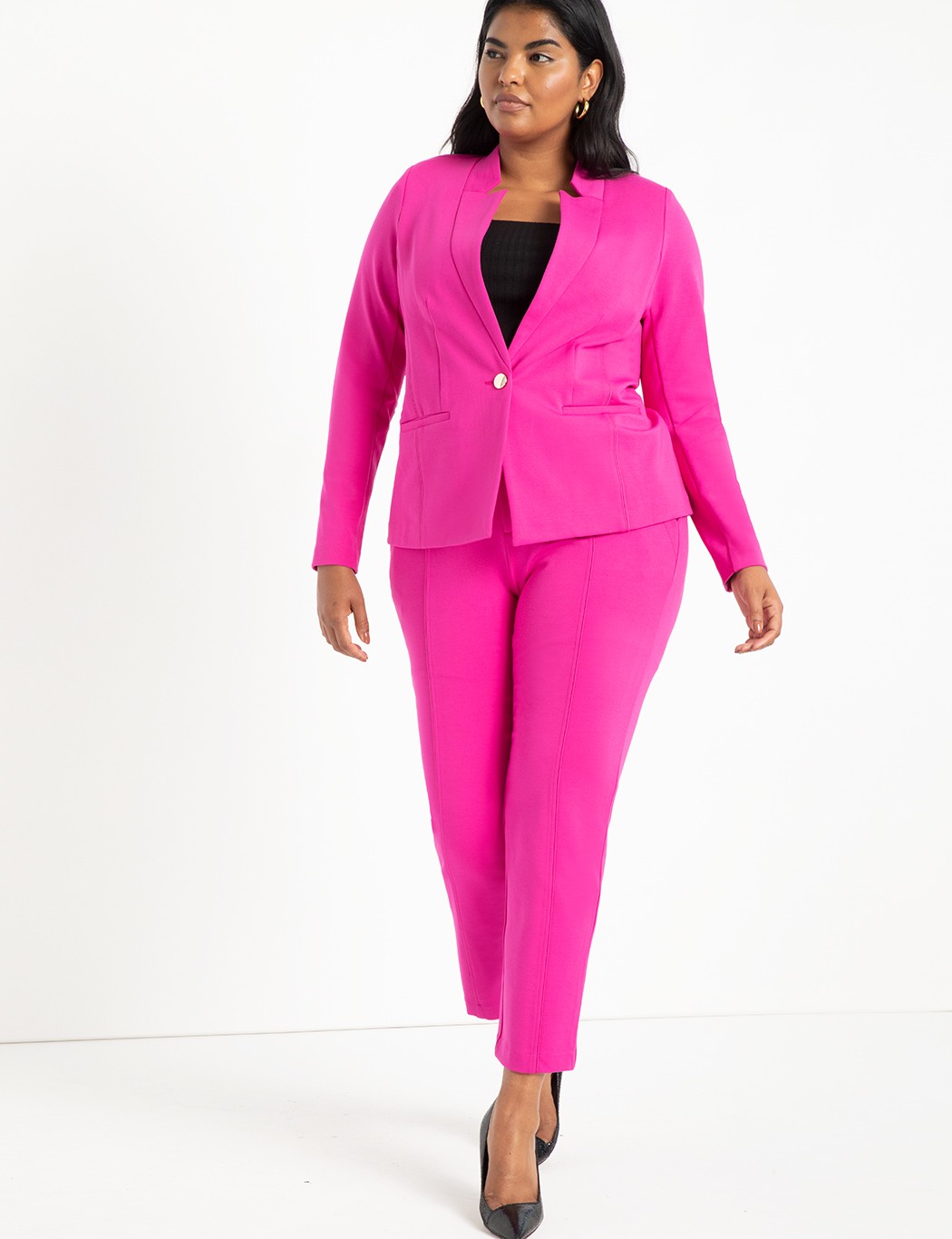 The Ultimate Stretch Suit Pintuck Pant | Eloquii