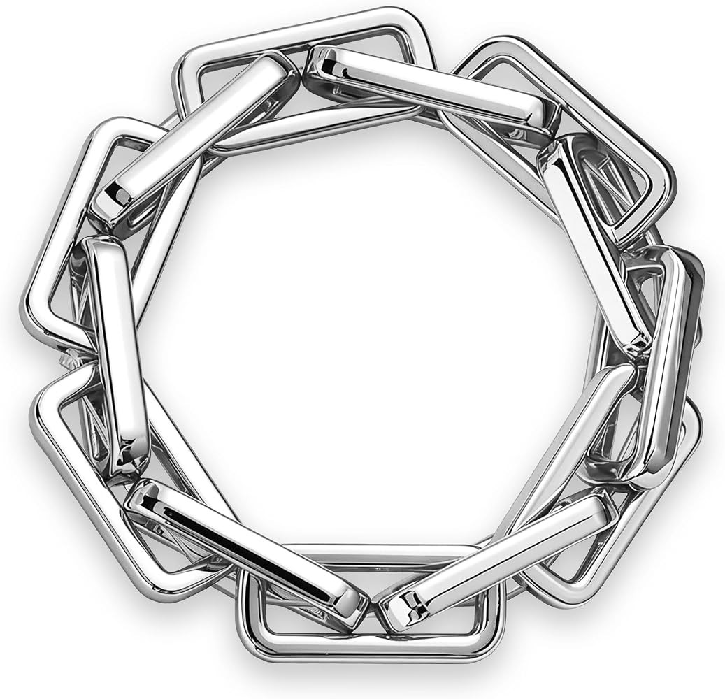 Bold Chunky Link Chains Stretch Bracelet | Amazon (US)