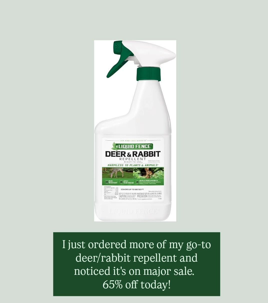Deer and rabbit repellent, liquid fence, garden must have

#LTKSaleAlert