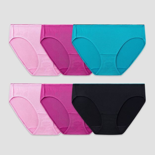 Fruit of the Loom Women's 6pk Breathable Micro-Mesh Bikini Underwear - Colors May Vary | Target