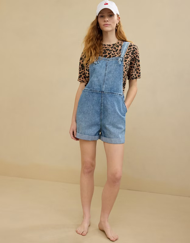 Aerie Denim Shortall | Aerie