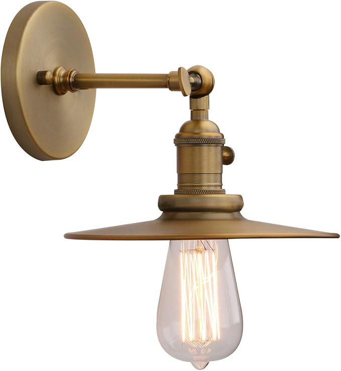 Phansthy Industrial Wall Sconce 1-Light Antique Finished Wall Light Fixture with 7.87 Inches Craf... | Amazon (US)