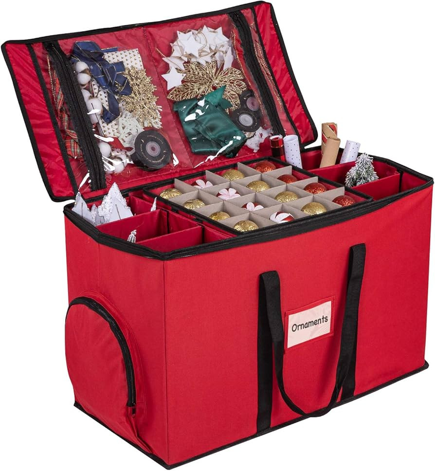 WBHome Christmas Ornament Storage Box Organizer & Figurines Container, 3''& 4'' Compartment Holid... | Amazon (CA)